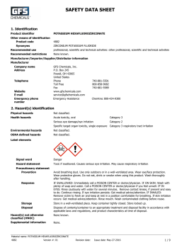 MSDS - GFS Chemicals