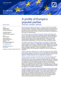 A profile of Europe`s populist parties: Structures