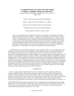 A Longitudinal Study of Invention and Understanding in