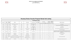 Housing Choice Voucher Program Rental Unit Listing