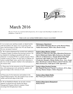 March 2016 - Prairie College