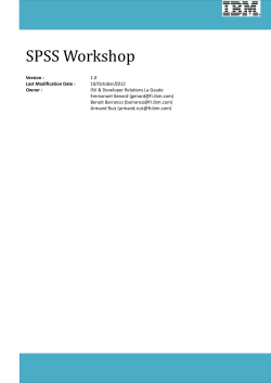 SPSS Workshop