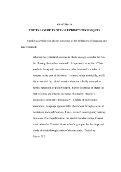the treasure trove of updike`s techniques