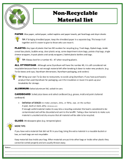Non-Recyclable Material list - lausd