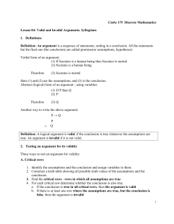 Syllogisms (patterns of arguments, inference rules)