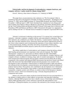 Federal policy and the development of semiconductors, computer