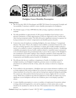 Firefighter Cancer Disability Presumption