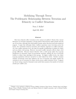 Mobilizing Through Terror - Department of Political Science