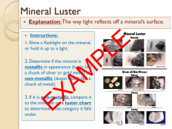 Mineral Luster Chart