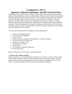Component 1, Part 2 Japanese Cultural Landscapes