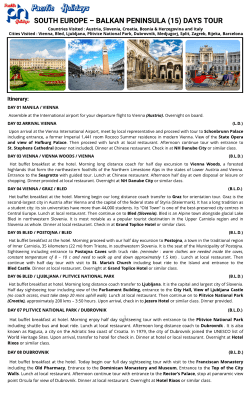 south europe ? balkan peninsula (15) days tour