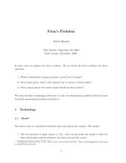 Firm`s Problem - UCLA Economics Homepage