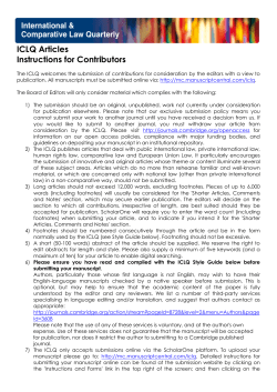 ICLQ Articles Instructions for Contributors