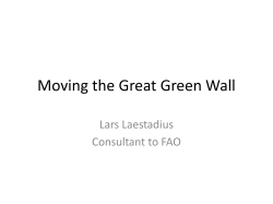 Moving the Great Green Wall