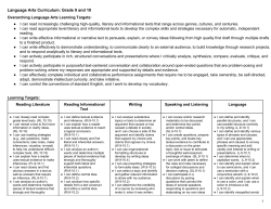 Language Arts Curriculum