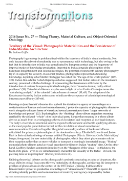 Territory of the Visual - Transformations Journal