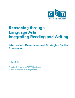 Reasoning Through Language Arts Workbook