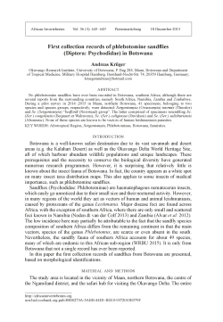 First collection records of phlebotomine sandflies