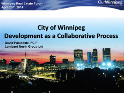 City of Winnipeg Development as a Collaborative Process