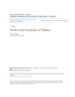 On the Color-Vocabulary of Children