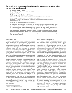 Fabrication of nanometer size photoresist wire patterns with a silver