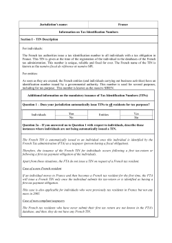 France Information on Tax