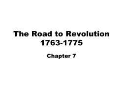 APUSH CH 7 the road to revolution