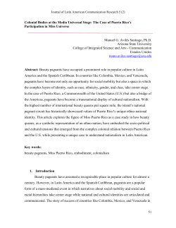 Colonial Bodies at the Media Universal Stage: The Case of Puerto