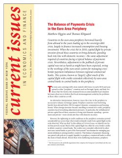 The Balance of Payments Crisis in the Euro Area Periphery
