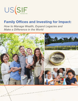 Family Offices and Investing for Impact