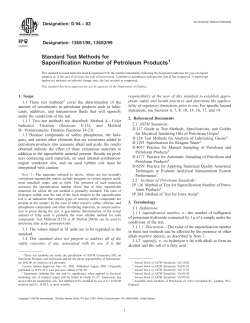 Saponification Number of Petroleum Products1