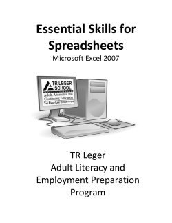 Essential Skills for Spreadsheets