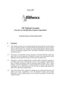 Quasi corporations - Office for National Statistics