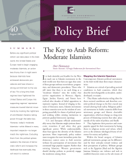 The Key to Arab Reform: Moderate Islamists