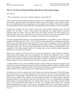 The Use of Color in Elemental Maps and Electron