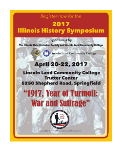 Illinois History Symposium to focus on commemoration of WWI and