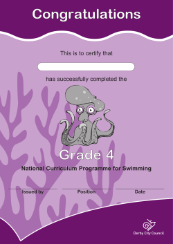 Learn to Swim certificate