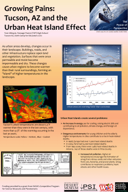 As urban areas develop, changes occur in their landscape