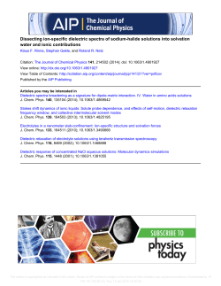 Dissecting ion-specific dielectric spectra of sodium - diss.fu