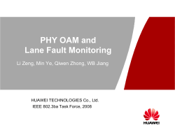 PHY OAM and Lane Fault Monitoring