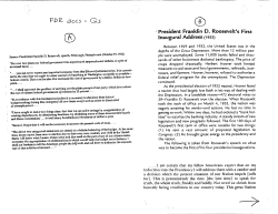 President Franklin D. Rooseveltas First Inaugural Address (1
