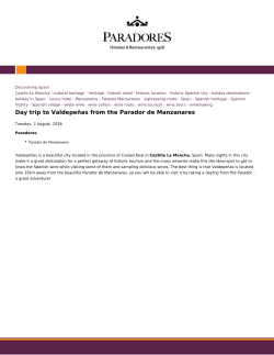 Day trip to Valdepe&ntilde;as from the Parador de Manzanares