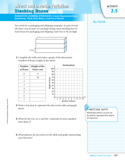 Direct and Inverse Variation Stacking Boxes