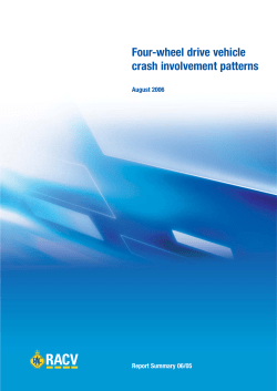 Four-wheel drive vehicle crash involvement patterns