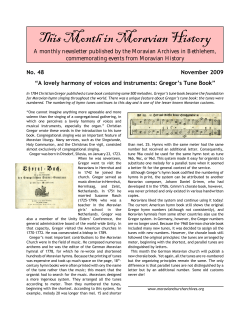 Christian Gregor - Moravian Archives