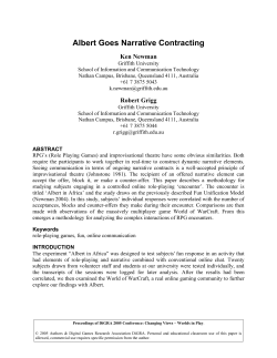 Albert Goes Narrative Contracting