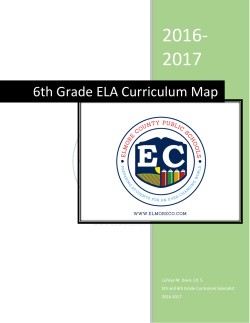 6th Grade Curriculum Map