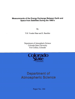 Measurements of the Energy Exchange Between Earth and Space