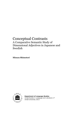 Conceptual Contrasts