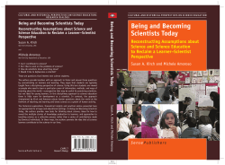 Being and Becoming Scientists Today